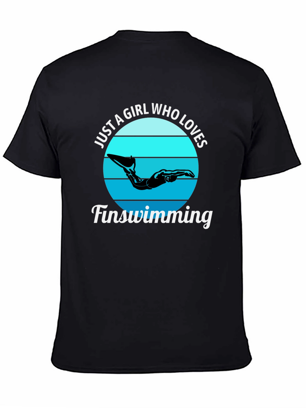 Girl Who Loves Finswimming Graphic T-Shirt