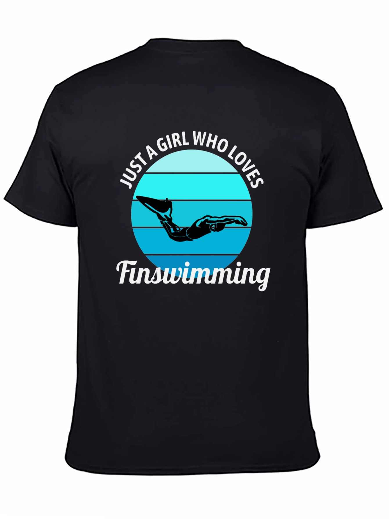 Girl Who Loves Finswimming Graphic T-Shirt