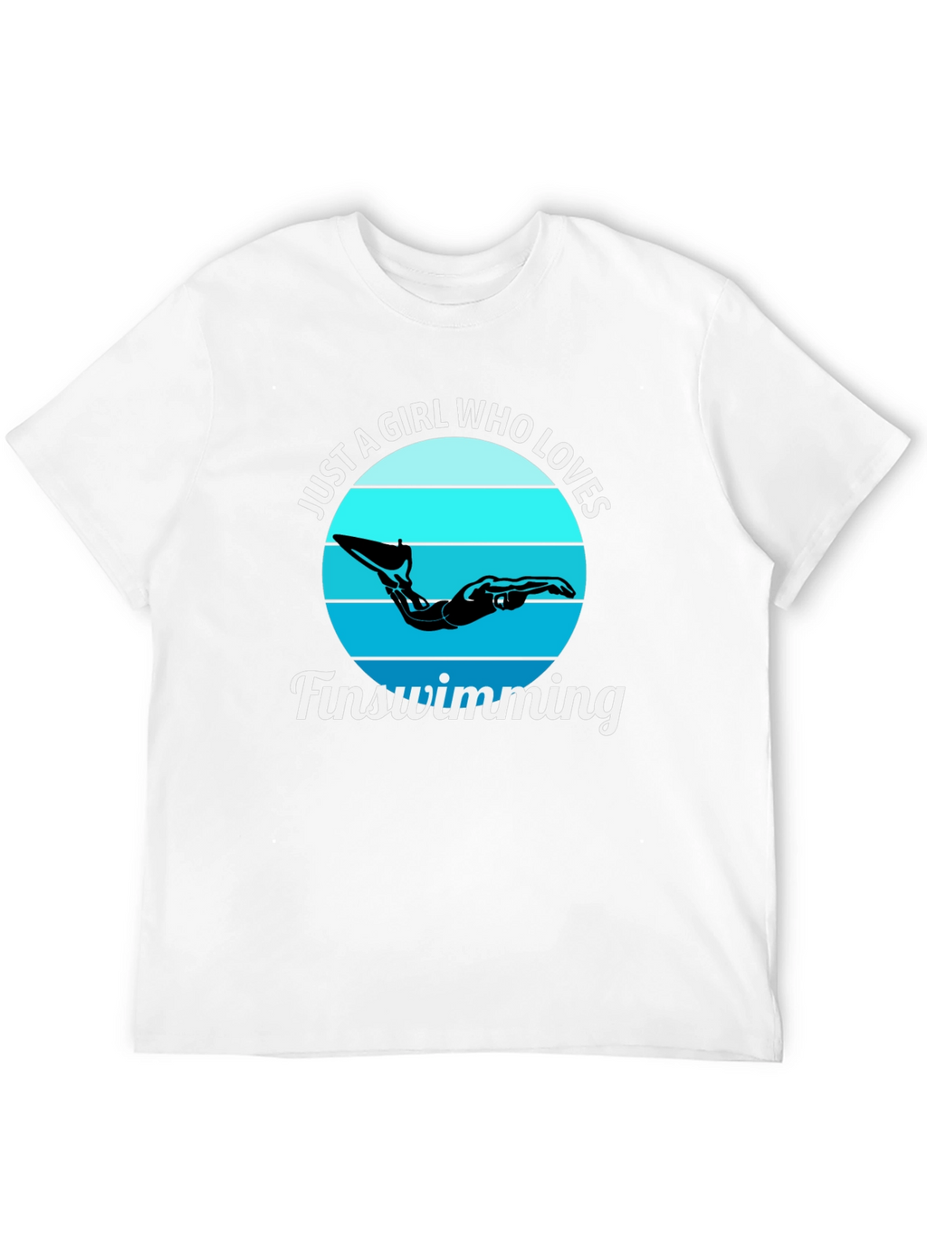Girl Who Loves Finswimming Graphic T-Shirt