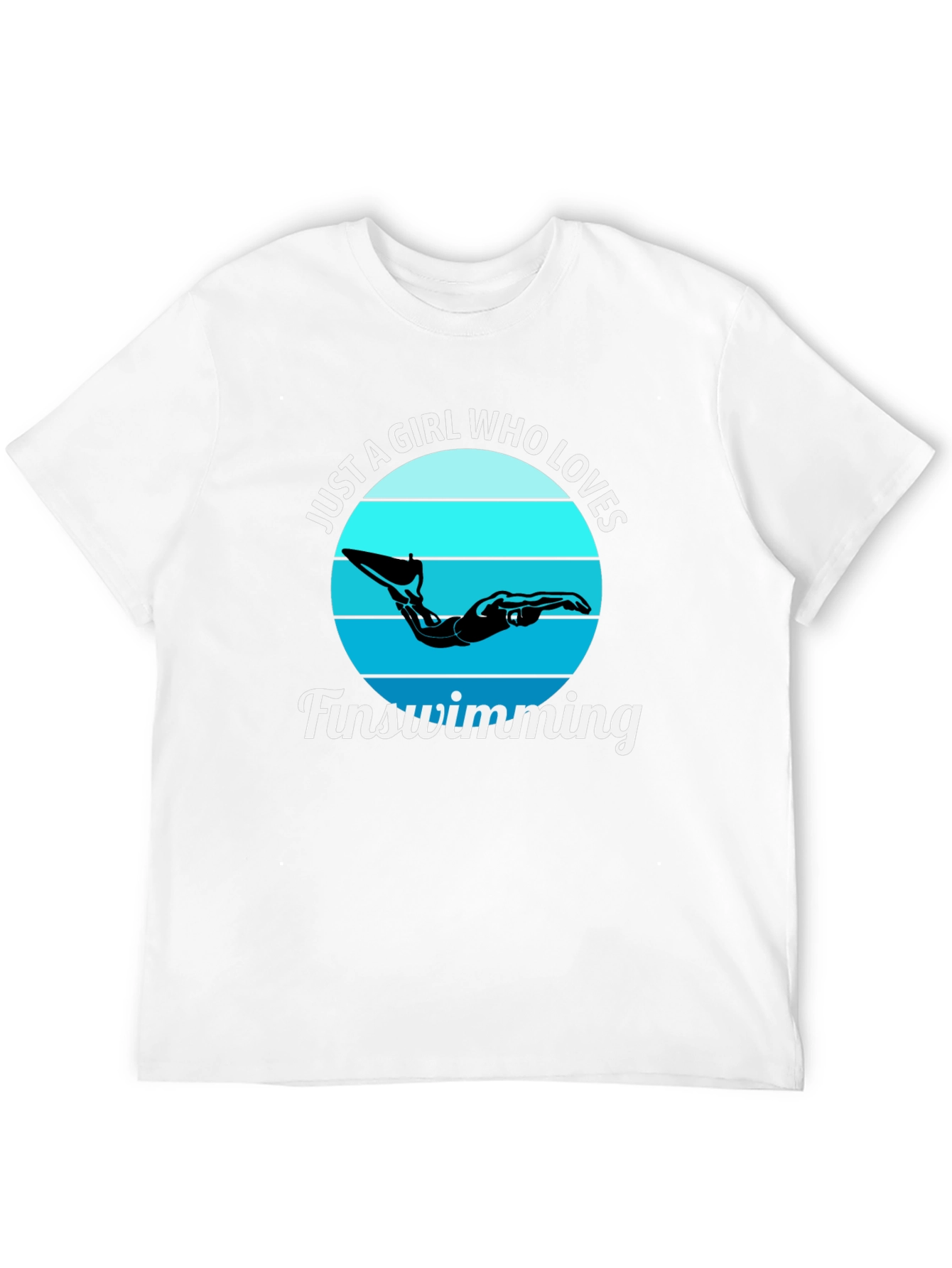 Girl Who Loves Finswimming Graphic T-Shirt