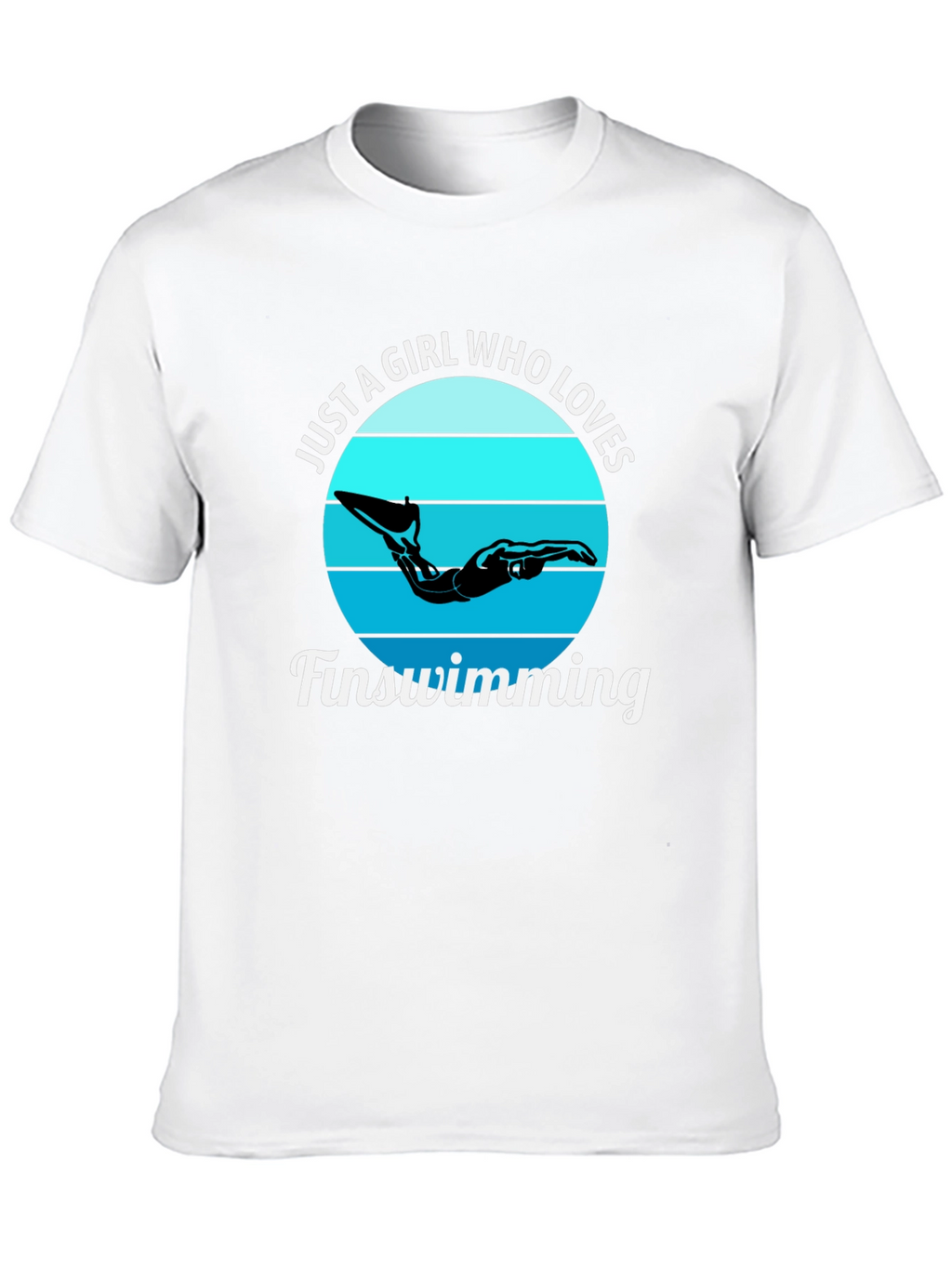 Girl Who Loves Finswimming Graphic T-Shirt