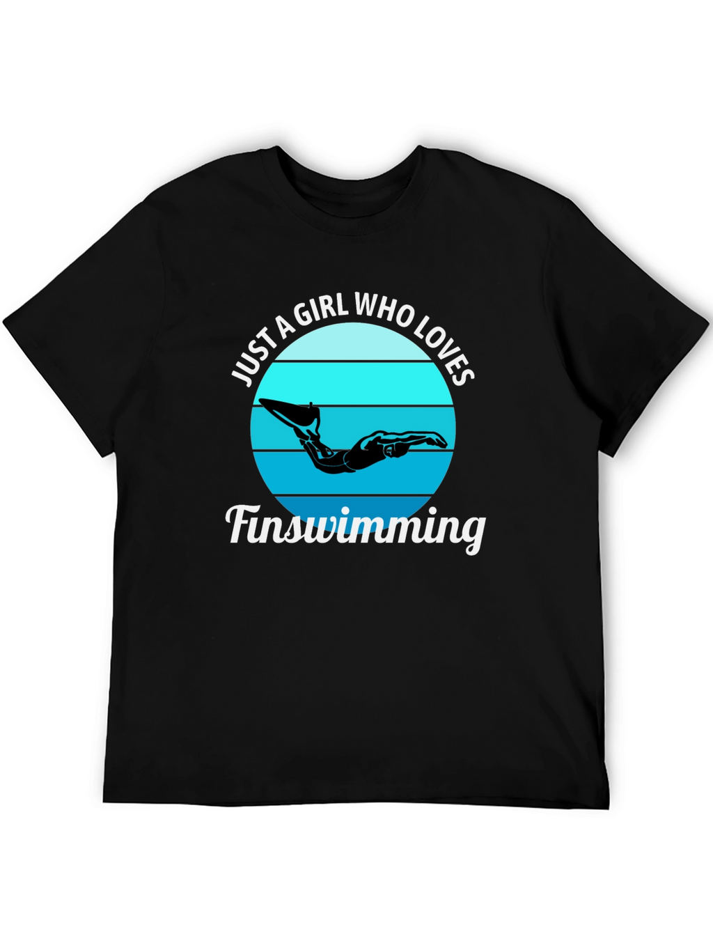 Girl Who Loves Finswimming Graphic T-Shirt