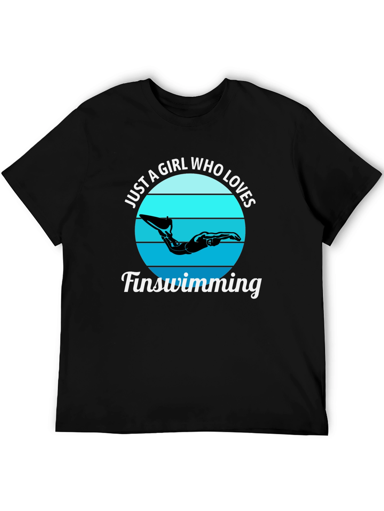 Girl Who Loves Finswimming Graphic T-Shirt