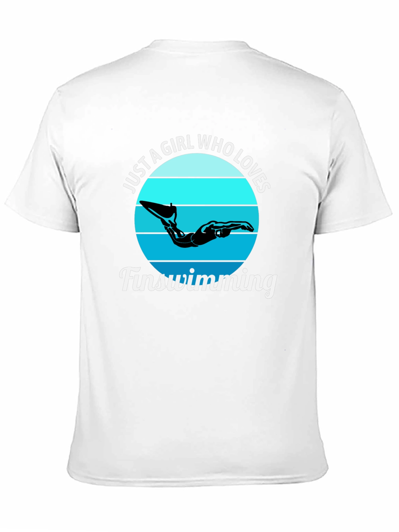 Girl Who Loves Finswimming Graphic T-Shirt