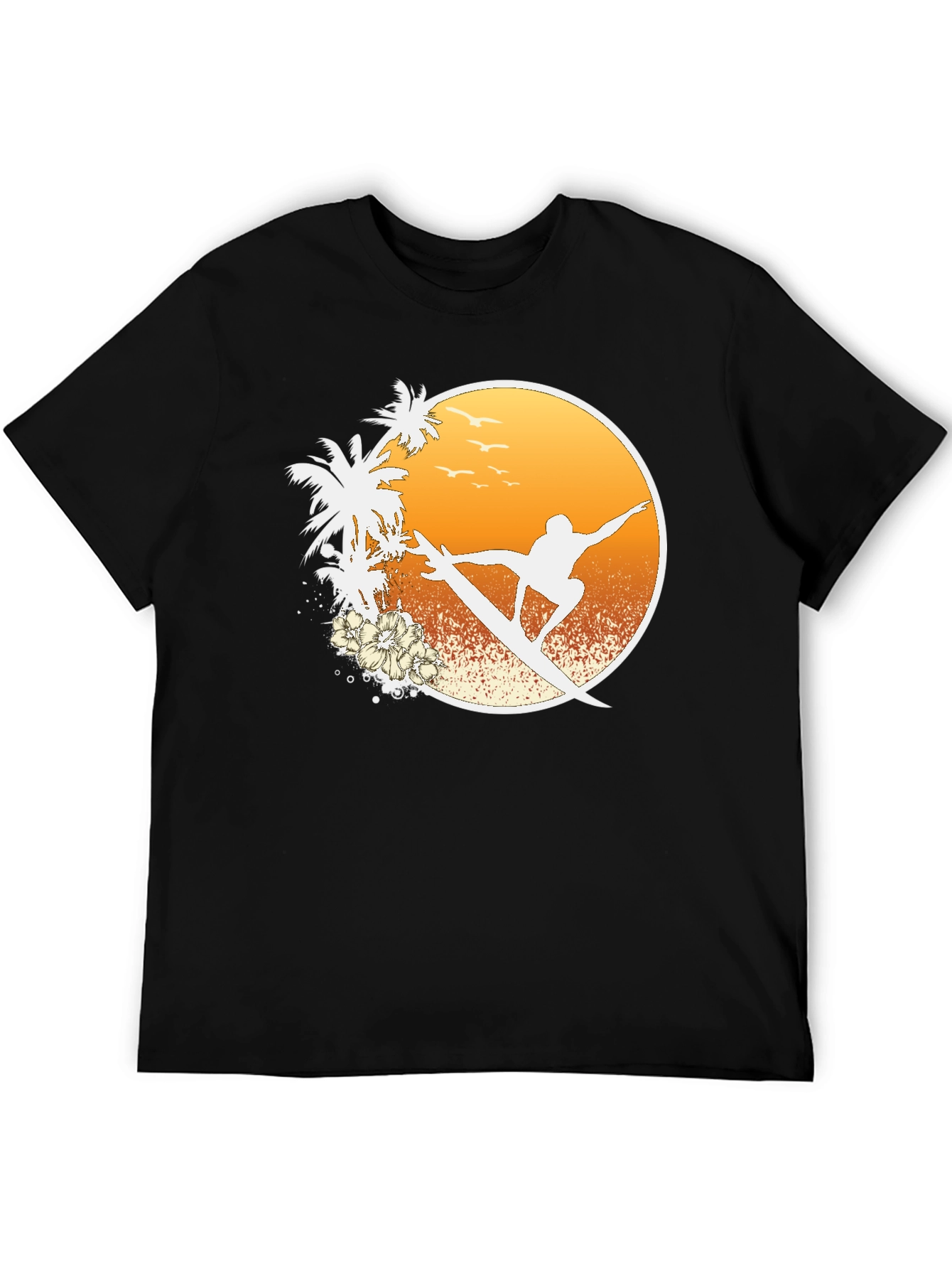Surfer Sunset Graphic Tee - Beach Vibes T-Shirt