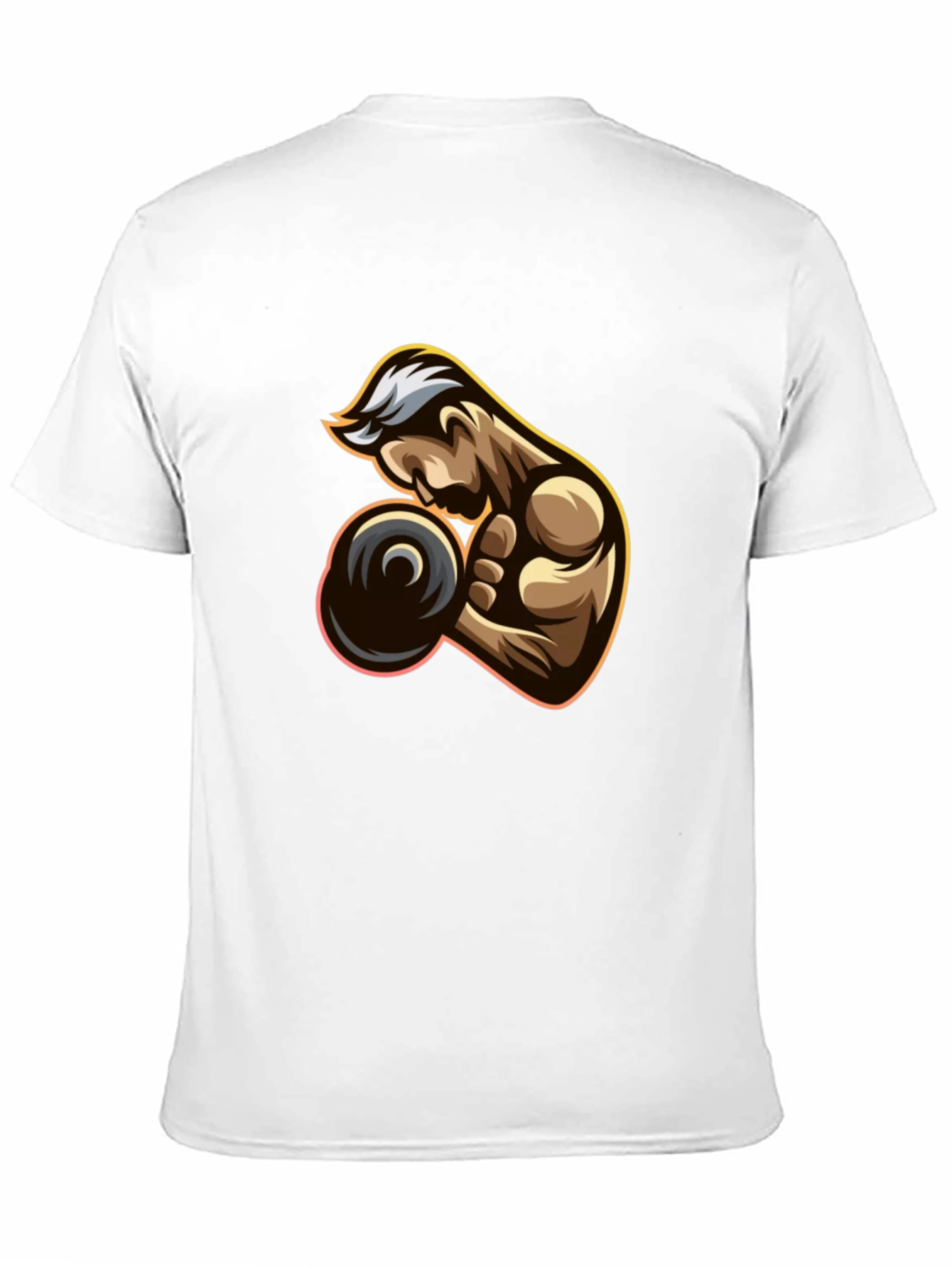 Muscle Man Graphic Tee - Black Cotton