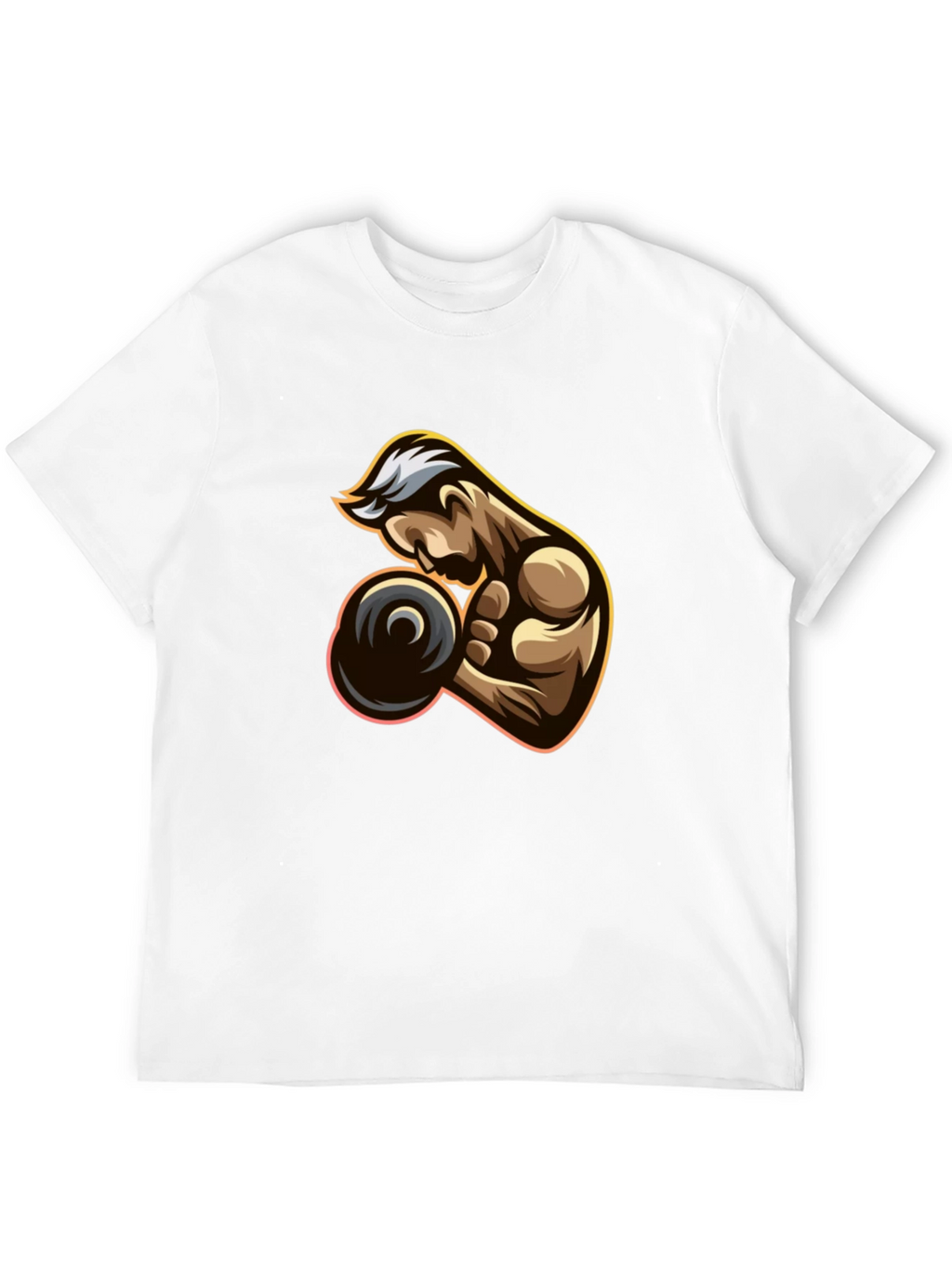 Muscle Man Graphic Tee - Black Cotton