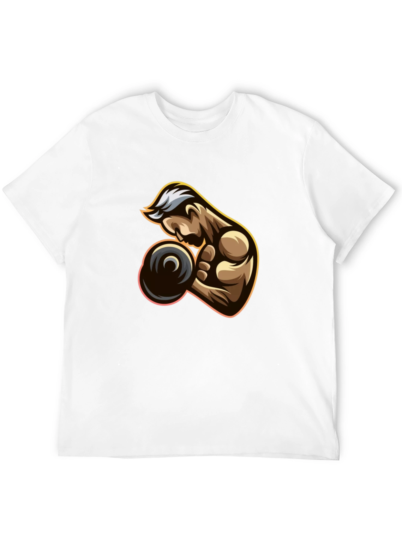 Muscle Man Graphic Tee - Black Cotton