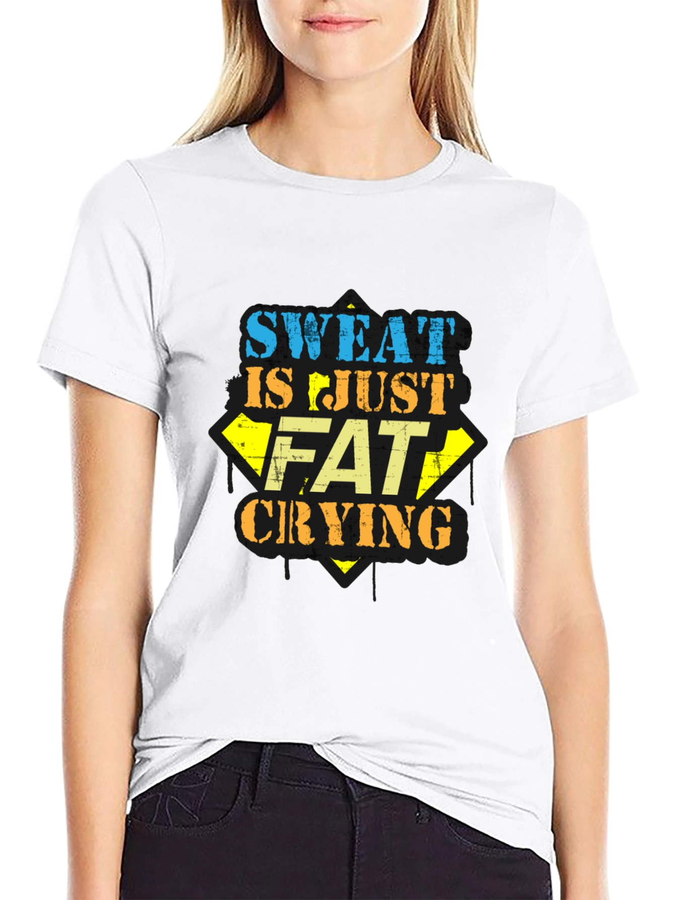 Sweat is Just Fat Crying Graphic Tee