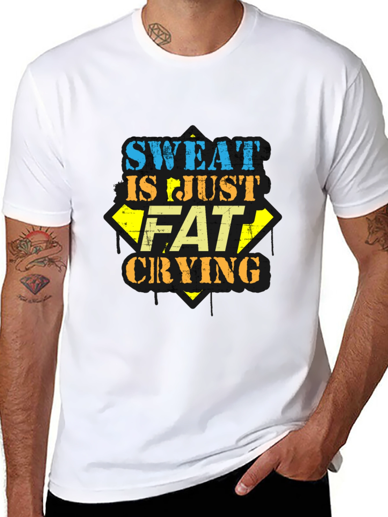 Sweat is Just Fat Crying Graphic Tee