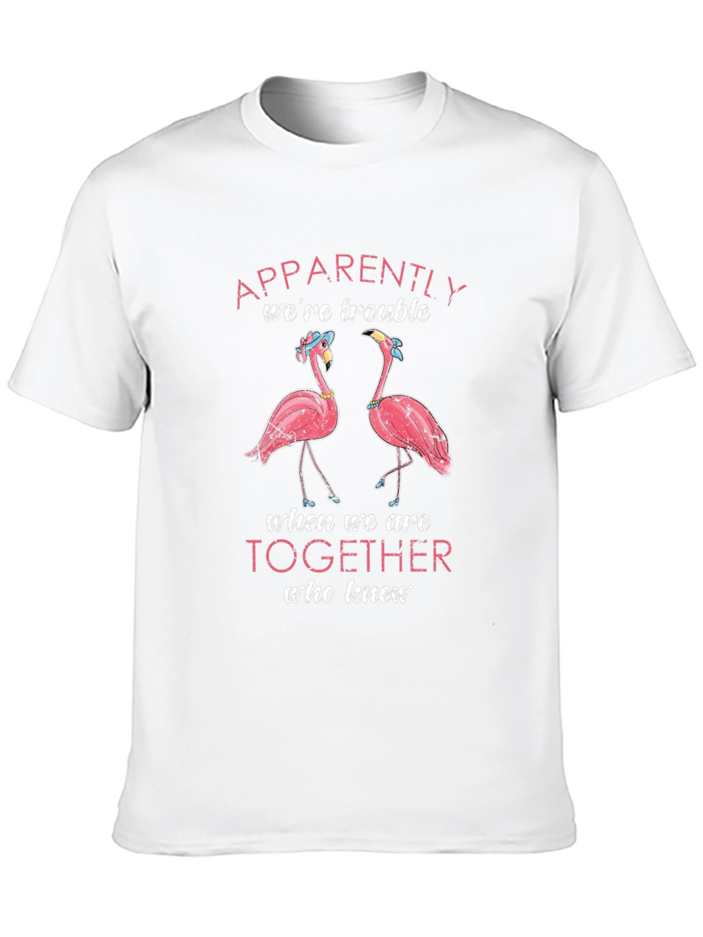 Flamingo Trouble Together Graphic T-Shirt