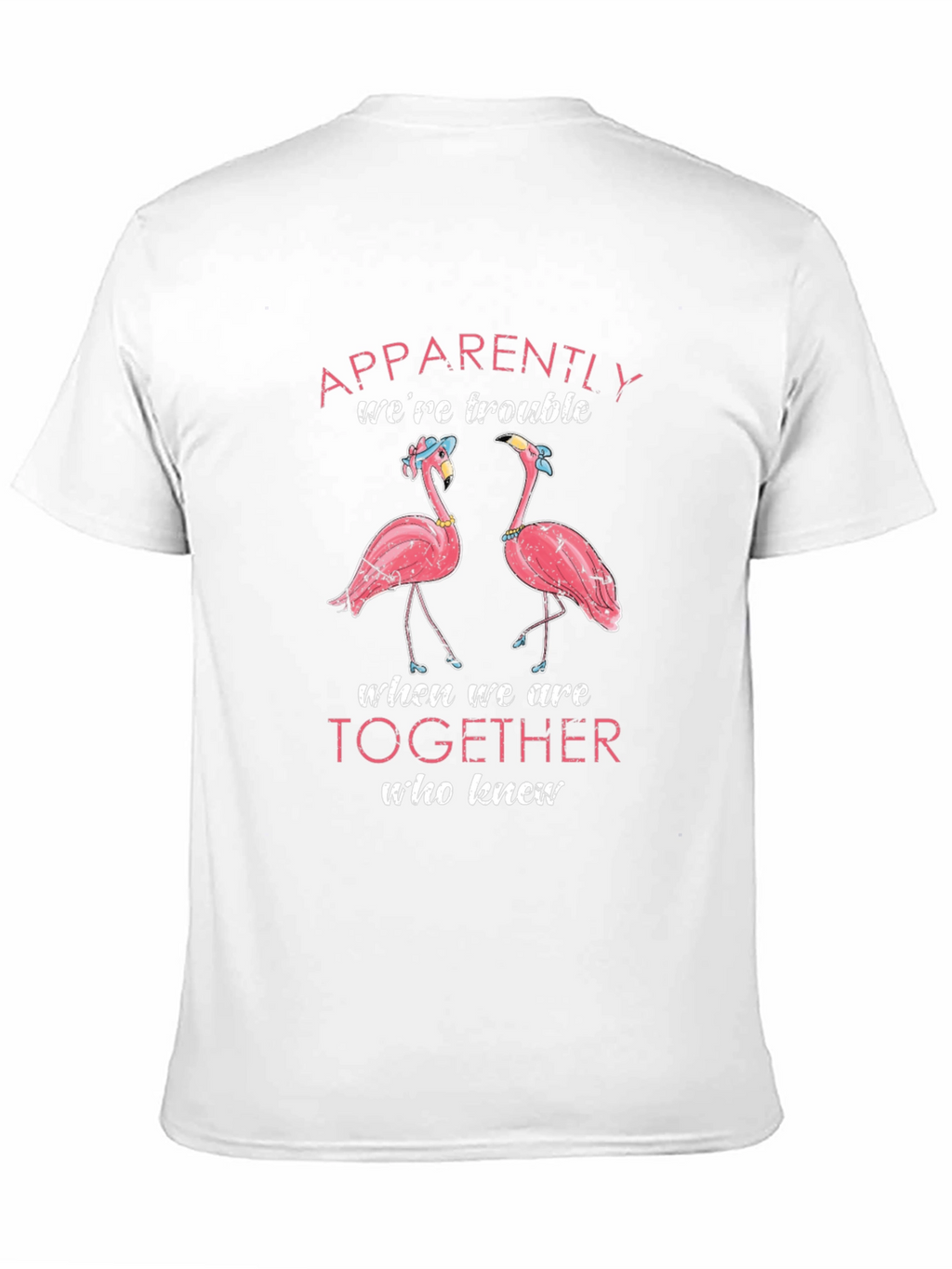 Flamingo Trouble Together Graphic T-Shirt