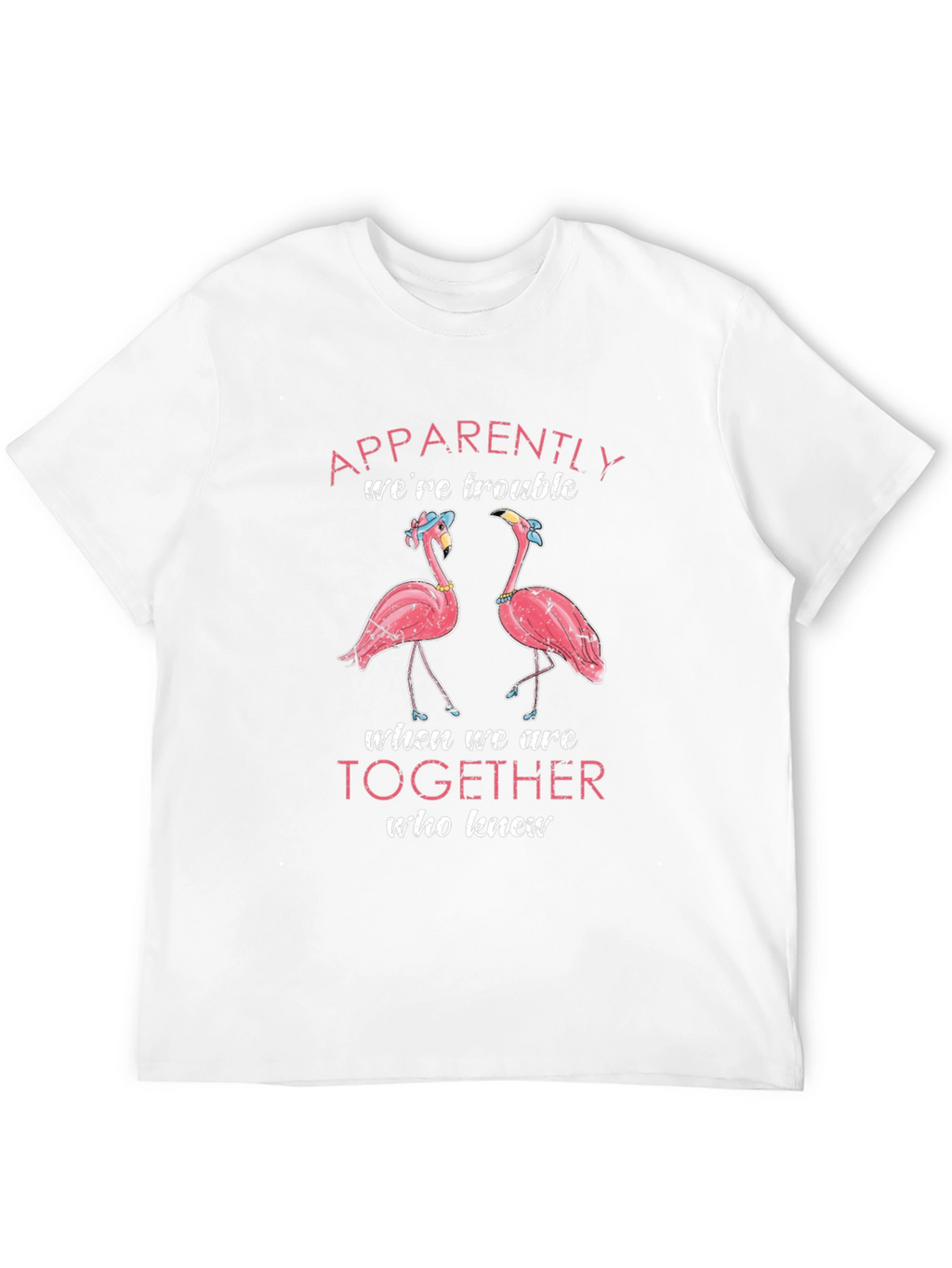 Flamingo Trouble Together Graphic T-Shirt