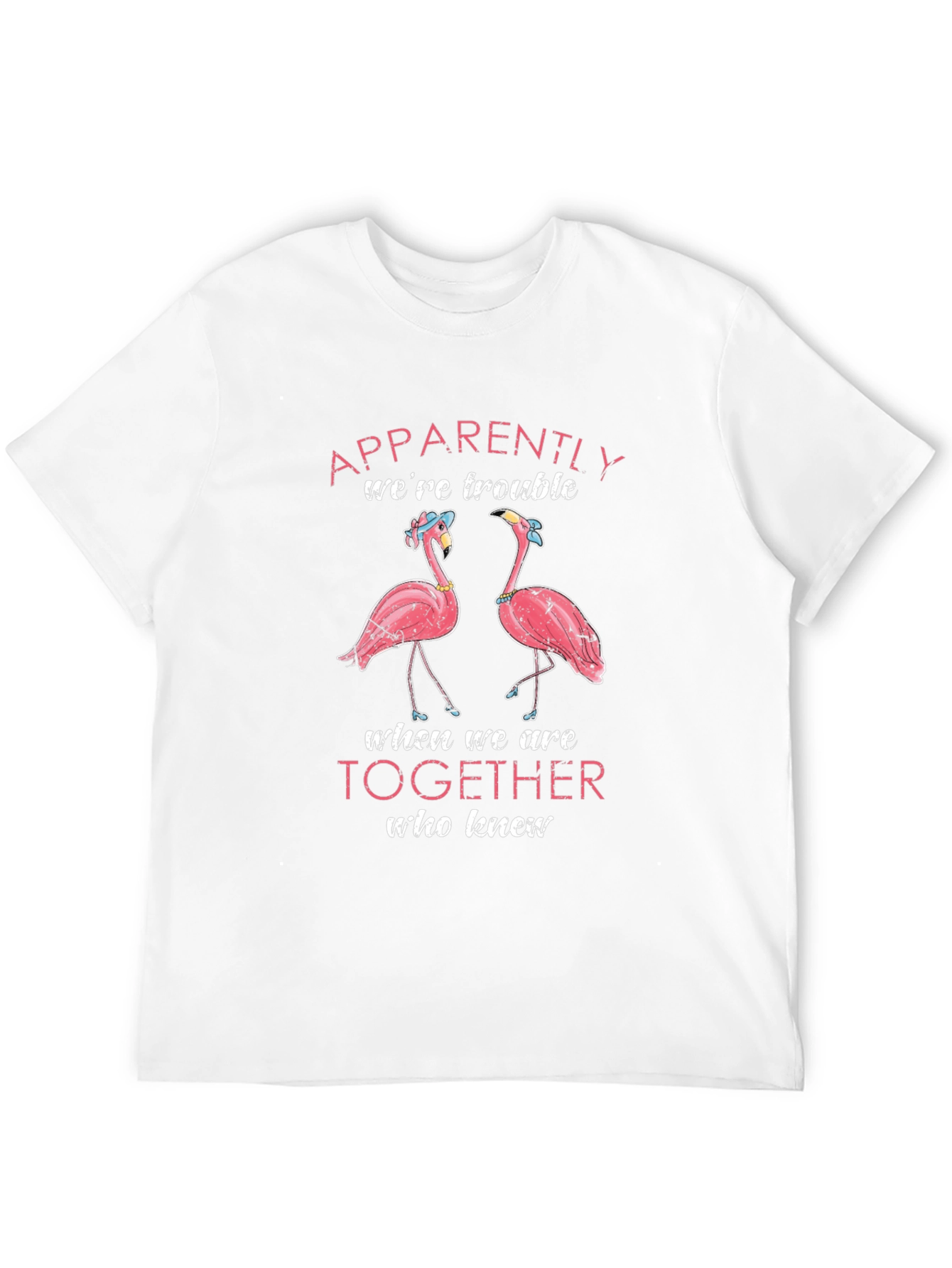 Flamingo Trouble Together Graphic T-Shirt