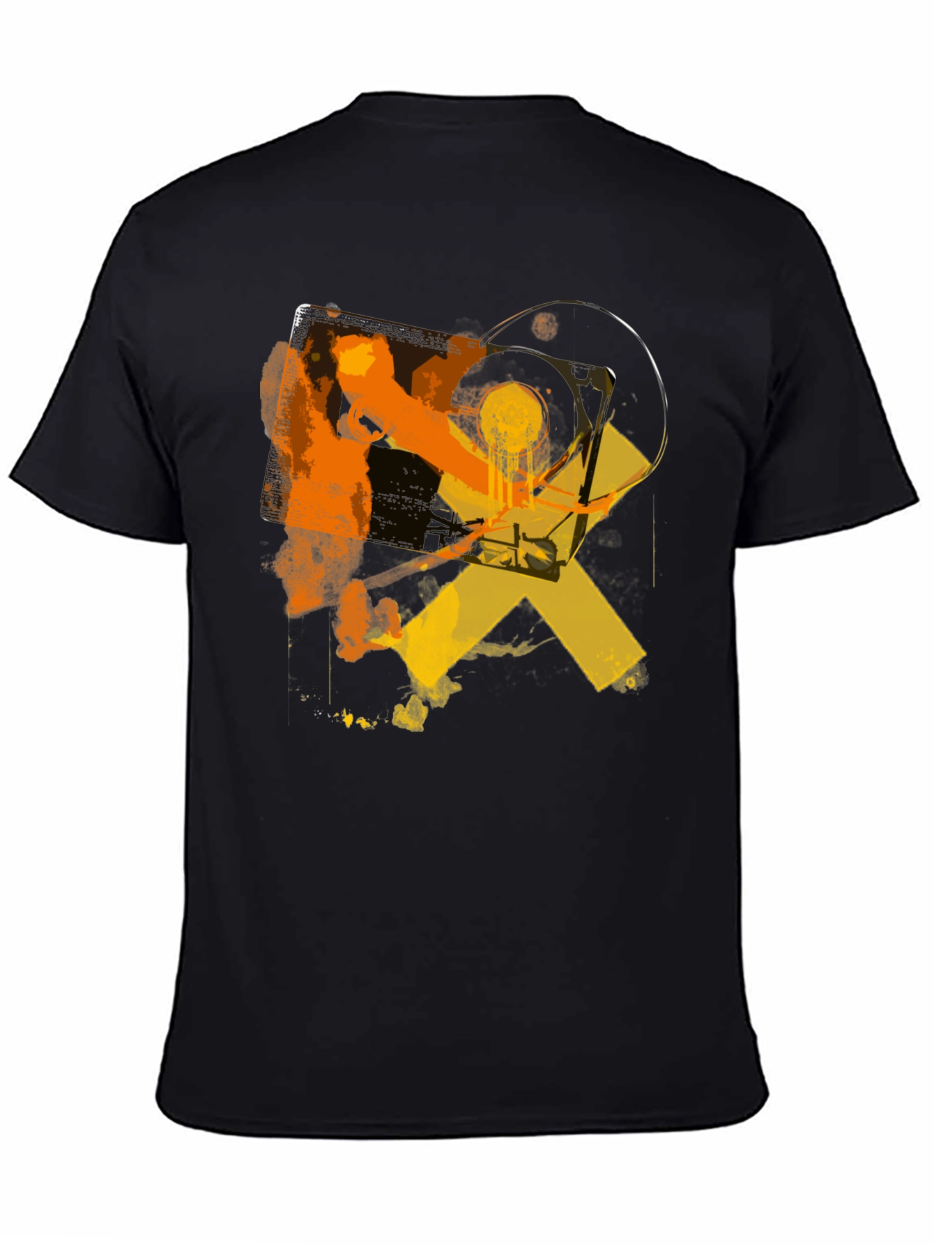 Abstract Record Player Graphic T-Shirt