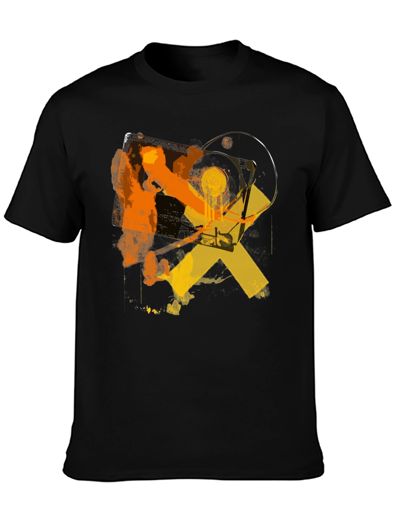 Abstract Record Player Graphic T-Shirt