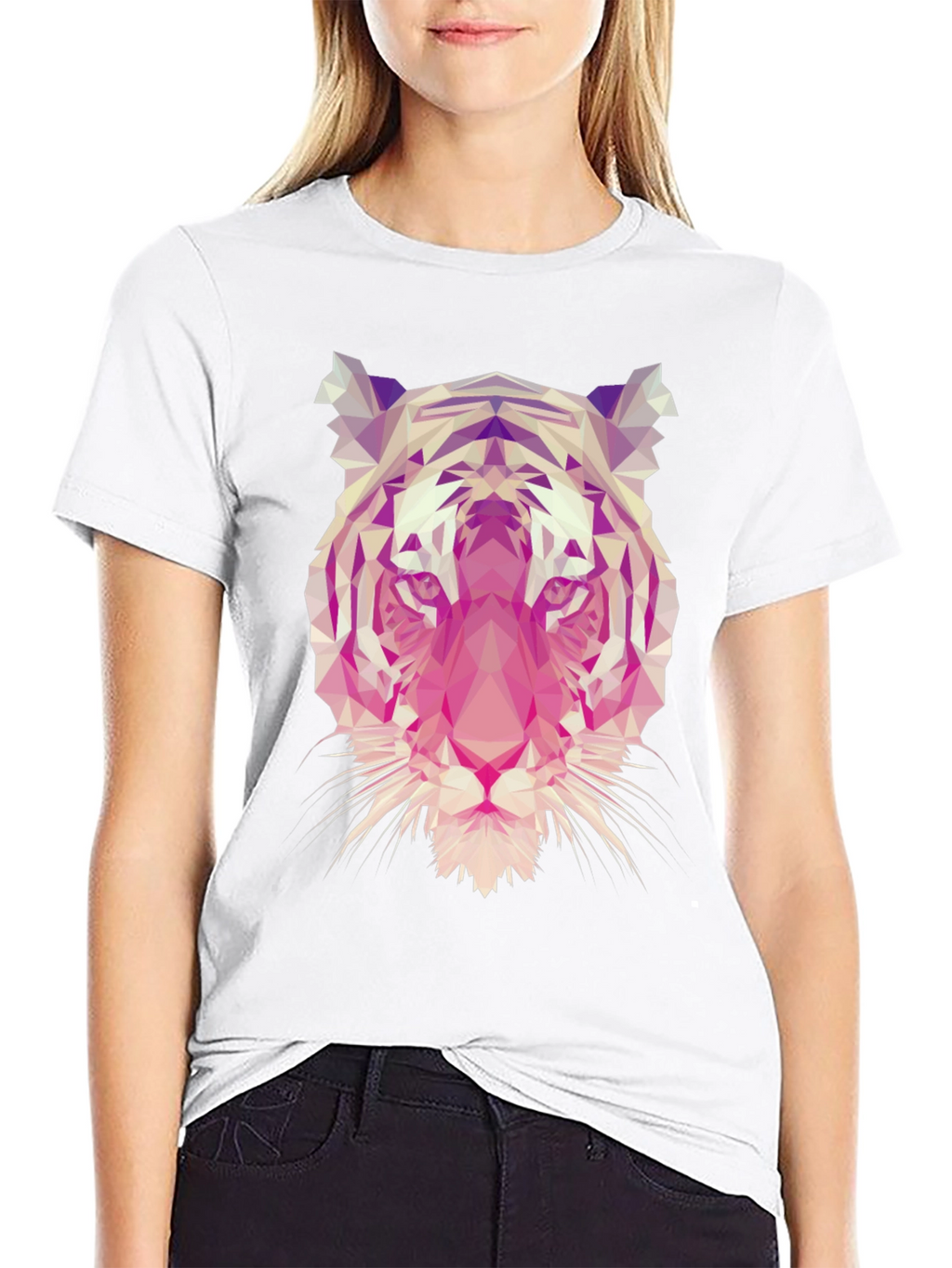 Geometric Tiger Graphic T-Shirt