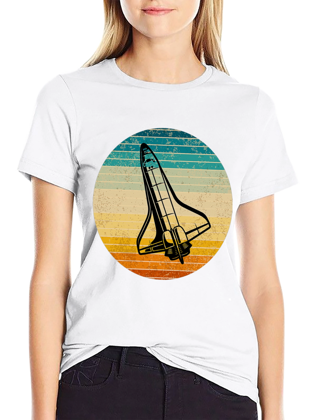 Retro Space Shuttle Graphic T-Shirt