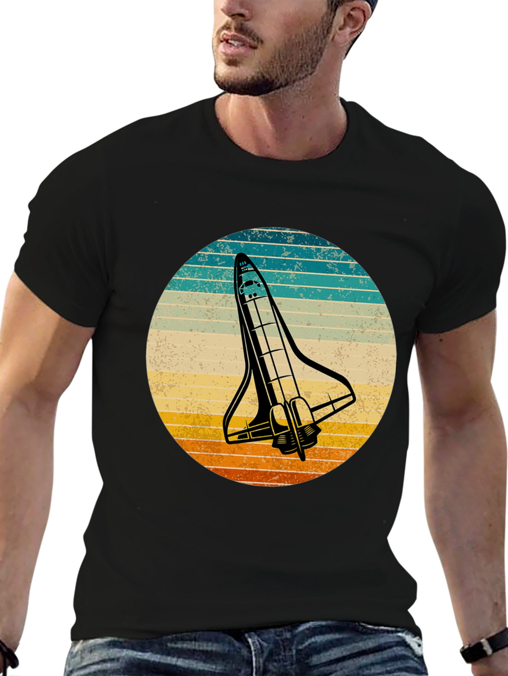 Retro Space Shuttle Graphic T-Shirt