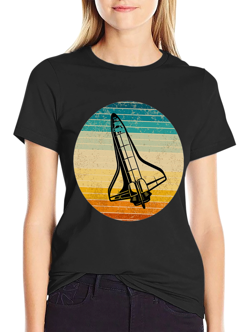 Retro Space Shuttle Graphic T-Shirt