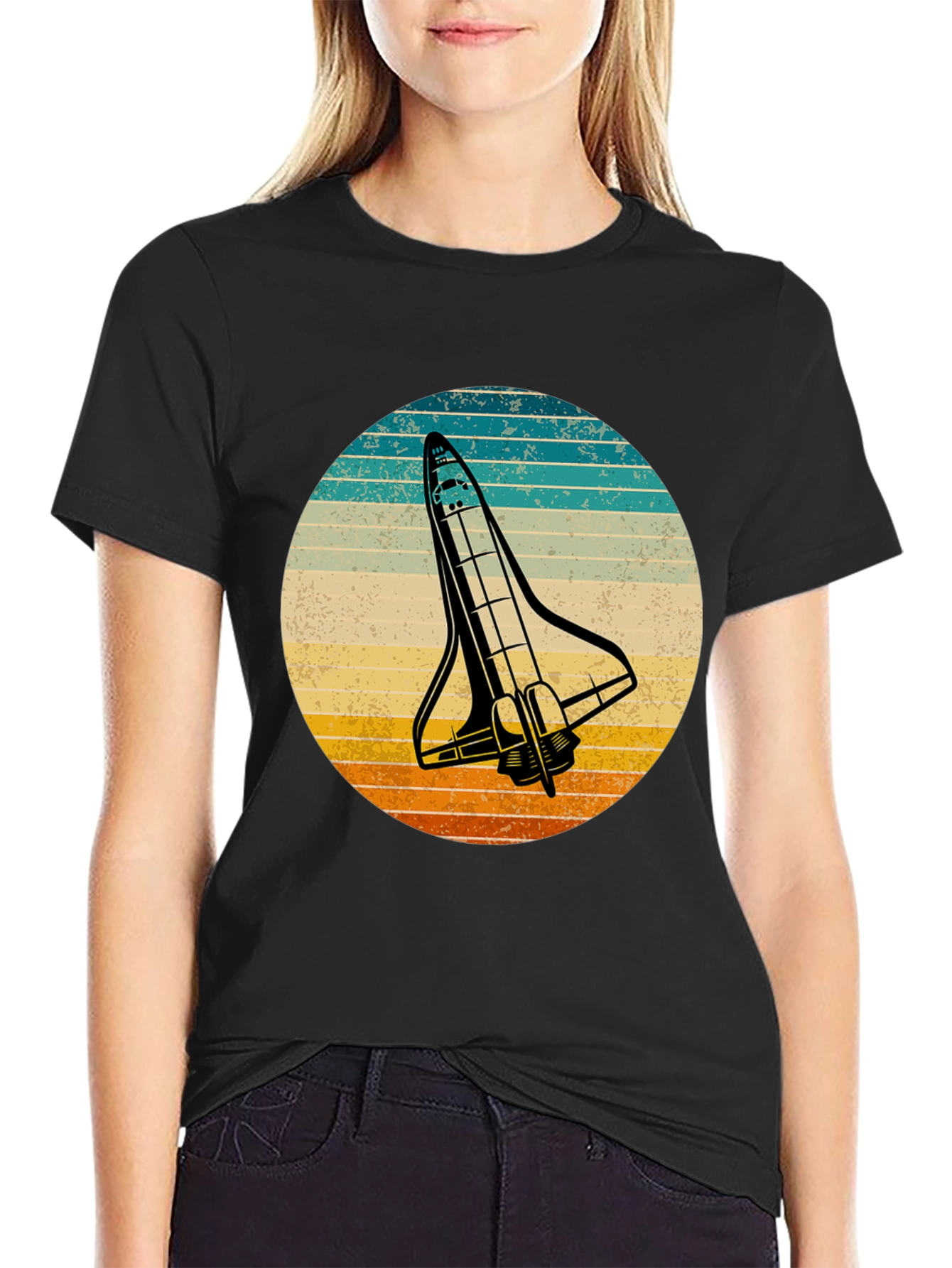 Retro Space Shuttle Graphic T-Shirt