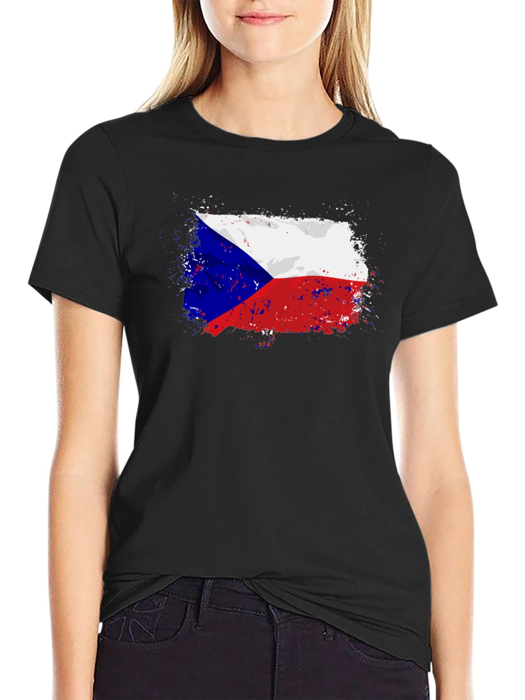 Czech Republic Flag T-Shirt - Grunge Style