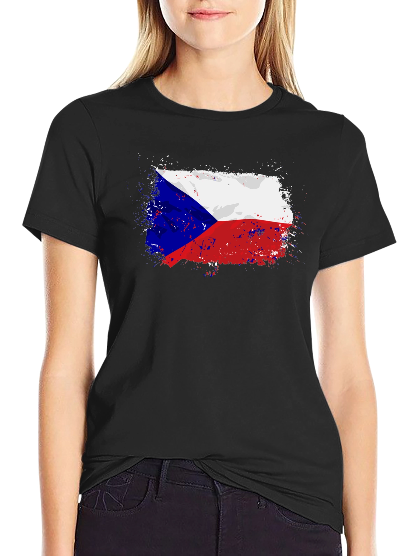 Czech Republic Flag T-Shirt - Grunge Style