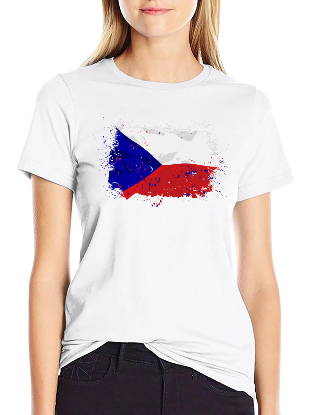 Czech Republic Flag T-Shirt - Grunge Style