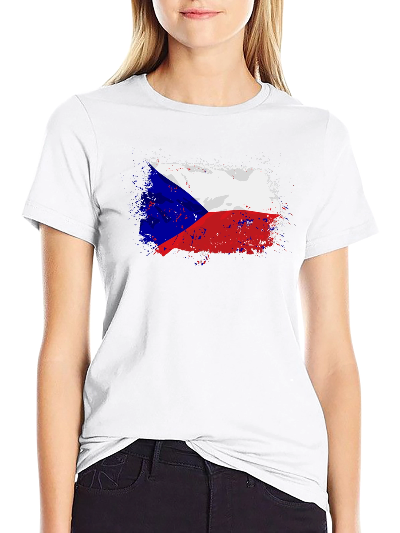 Czech Republic Flag T-Shirt - Grunge Style