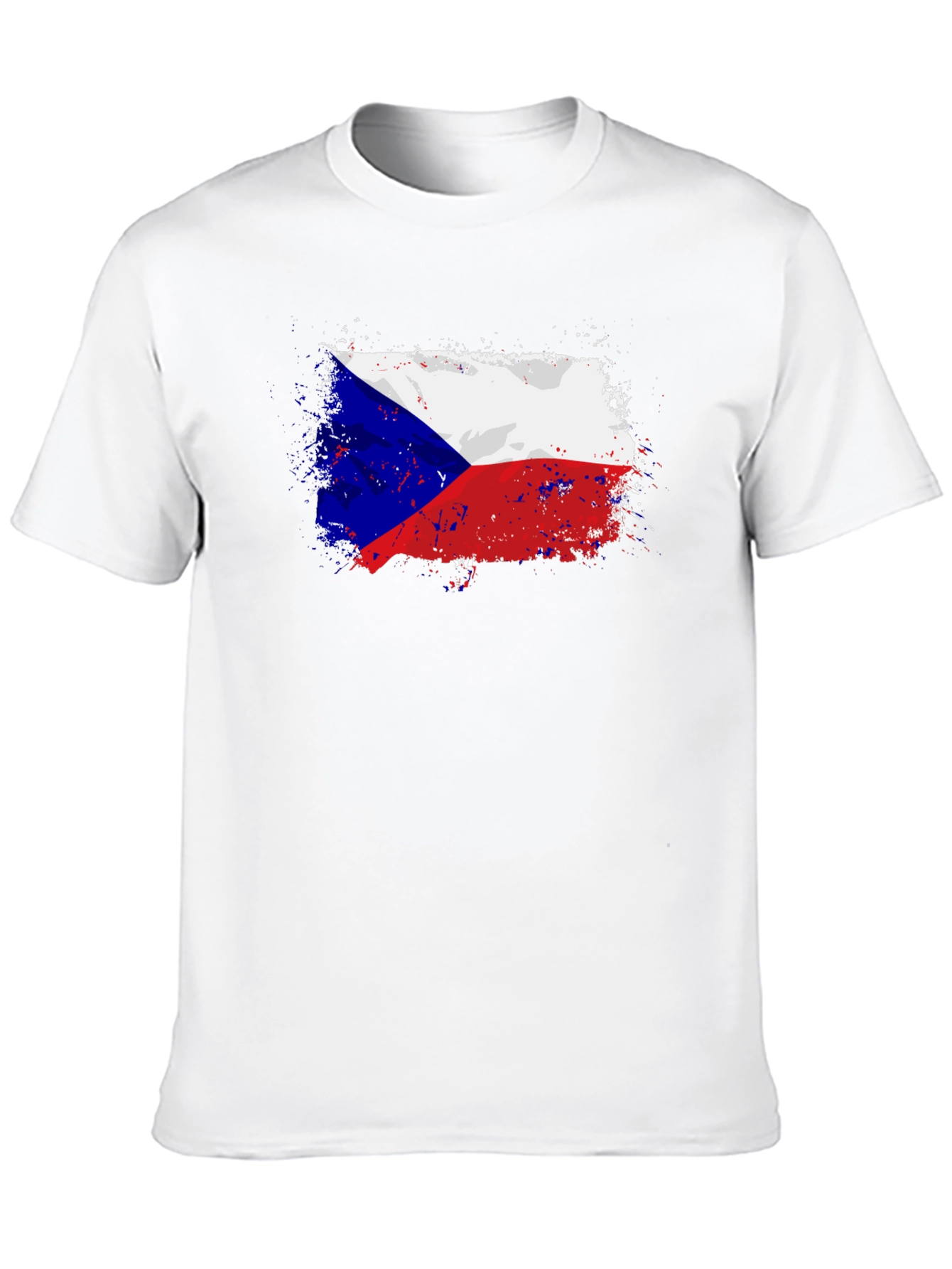 Czech Republic Flag T-Shirt - Grunge Style