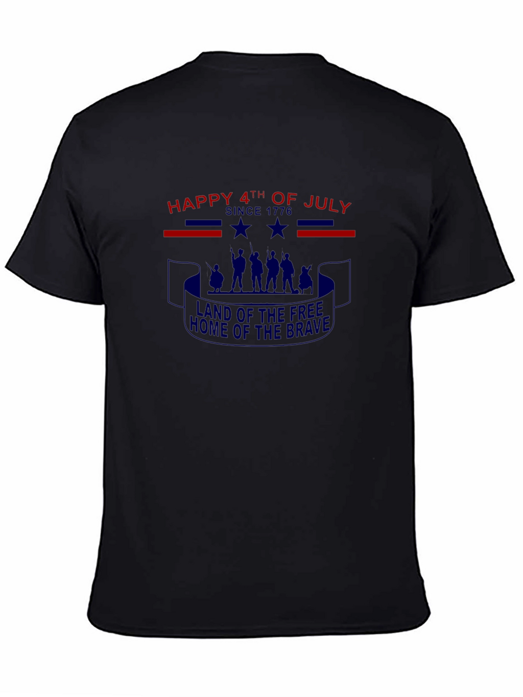 Patriotic 4th of July Black T-Shirt