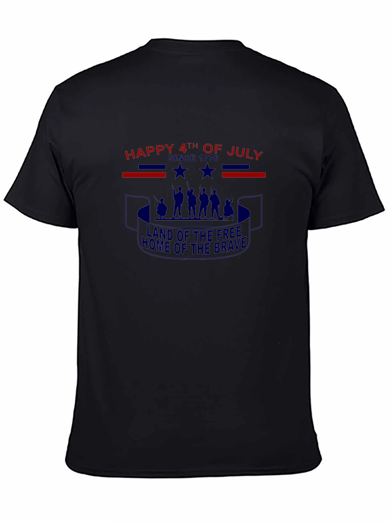 Patriotic 4th of July Black T-Shirt