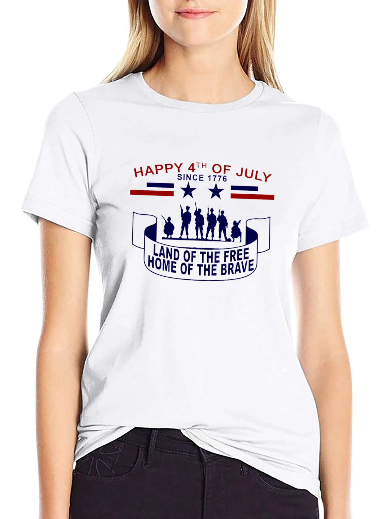 Patriotic 4th of July Black T-Shirt