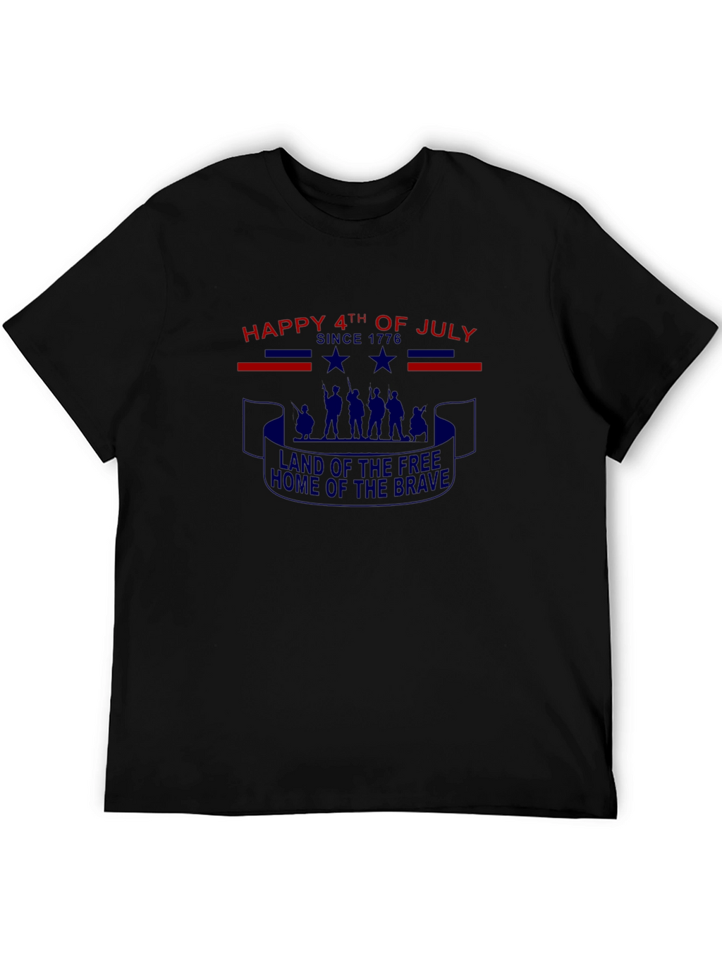 Patriotic 4th of July Black T-Shirt