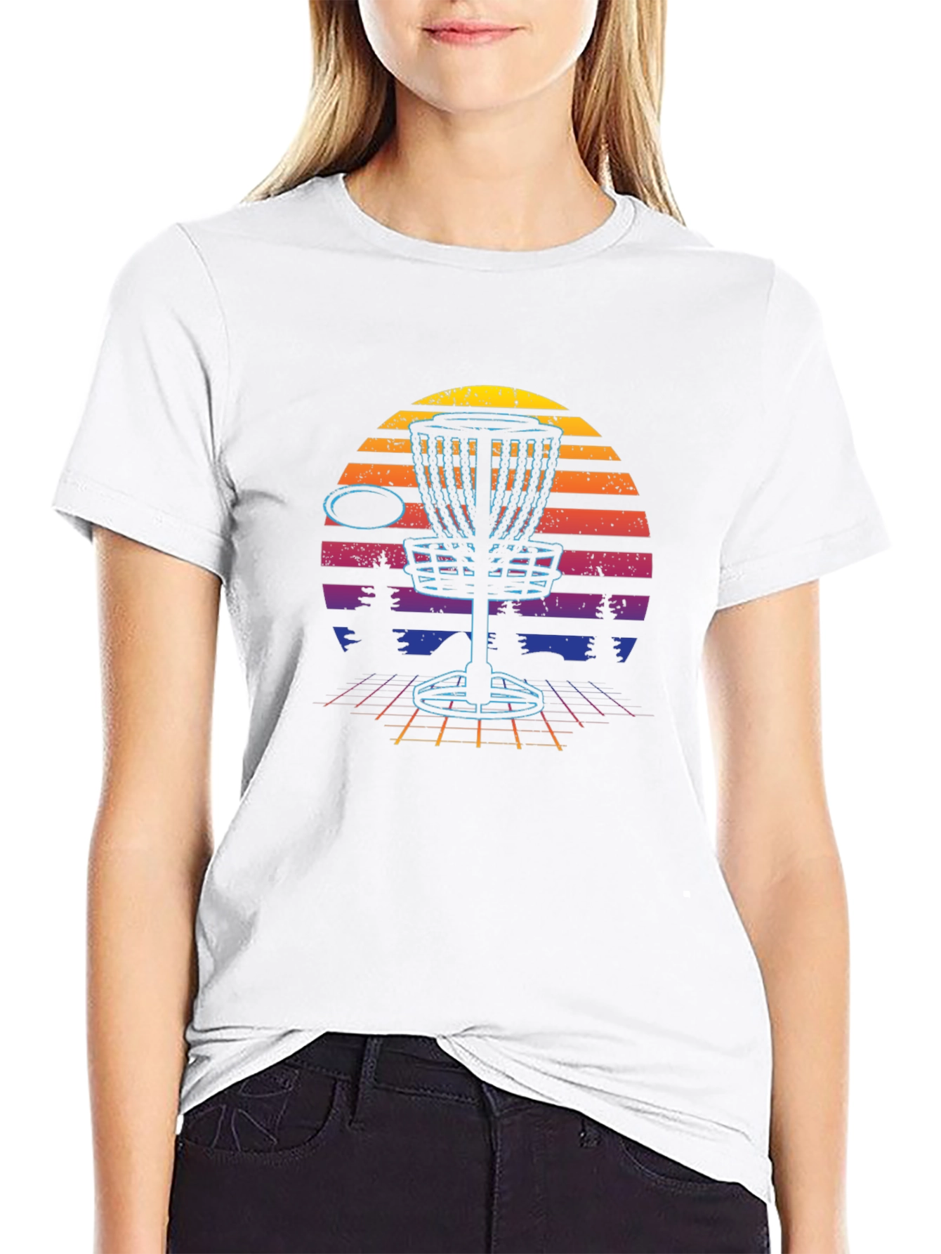 Retro Disc Golf Basket T-Shirt