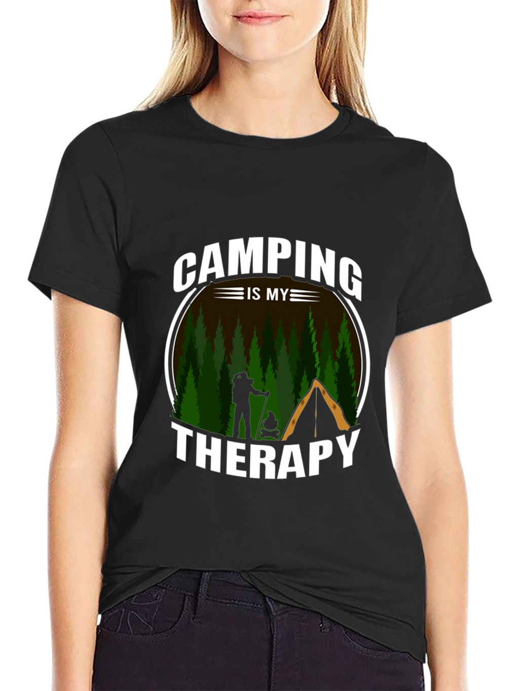Camping is My Therapy Graphic Tee