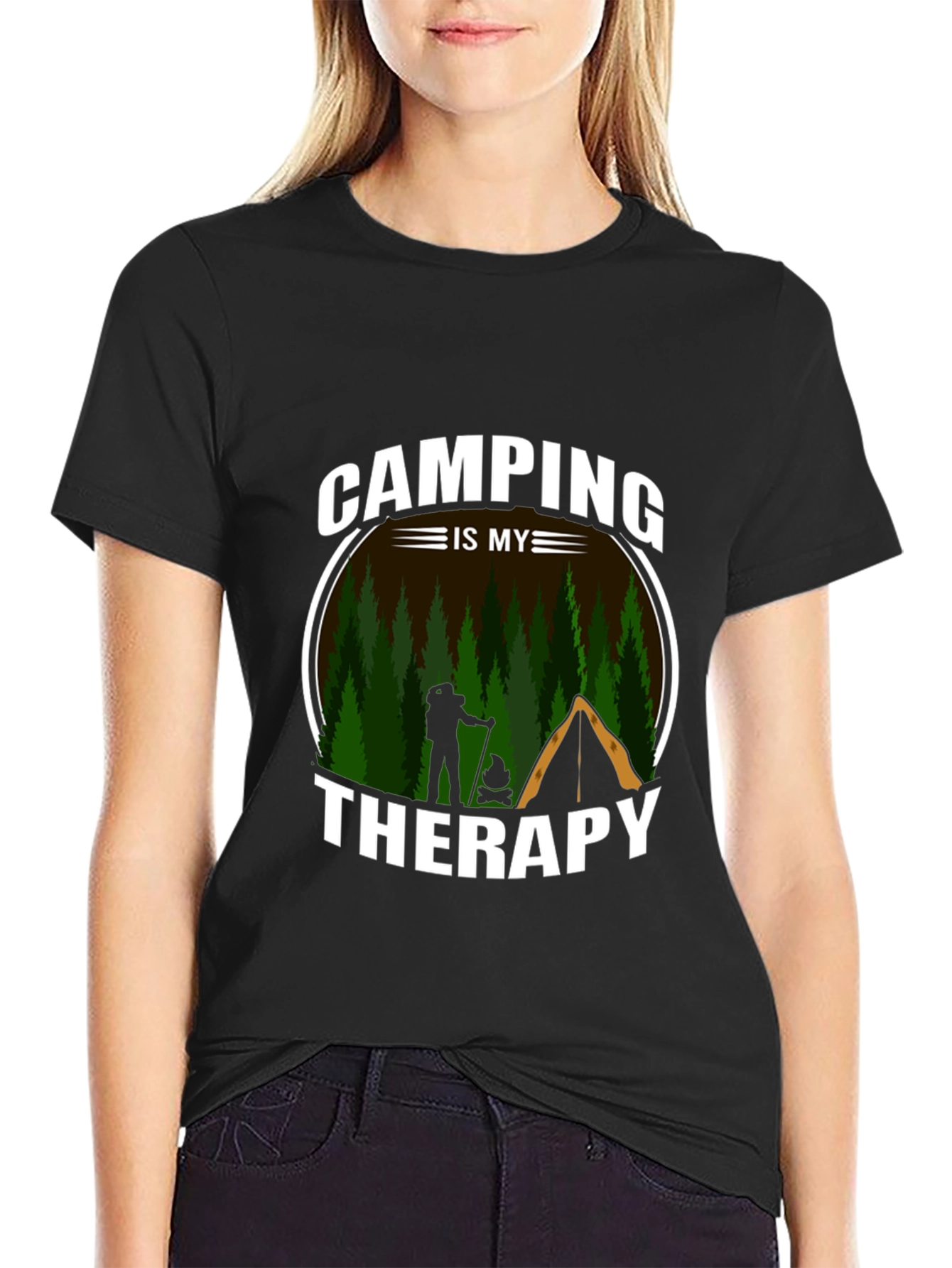 Camping is My Therapy Graphic Tee