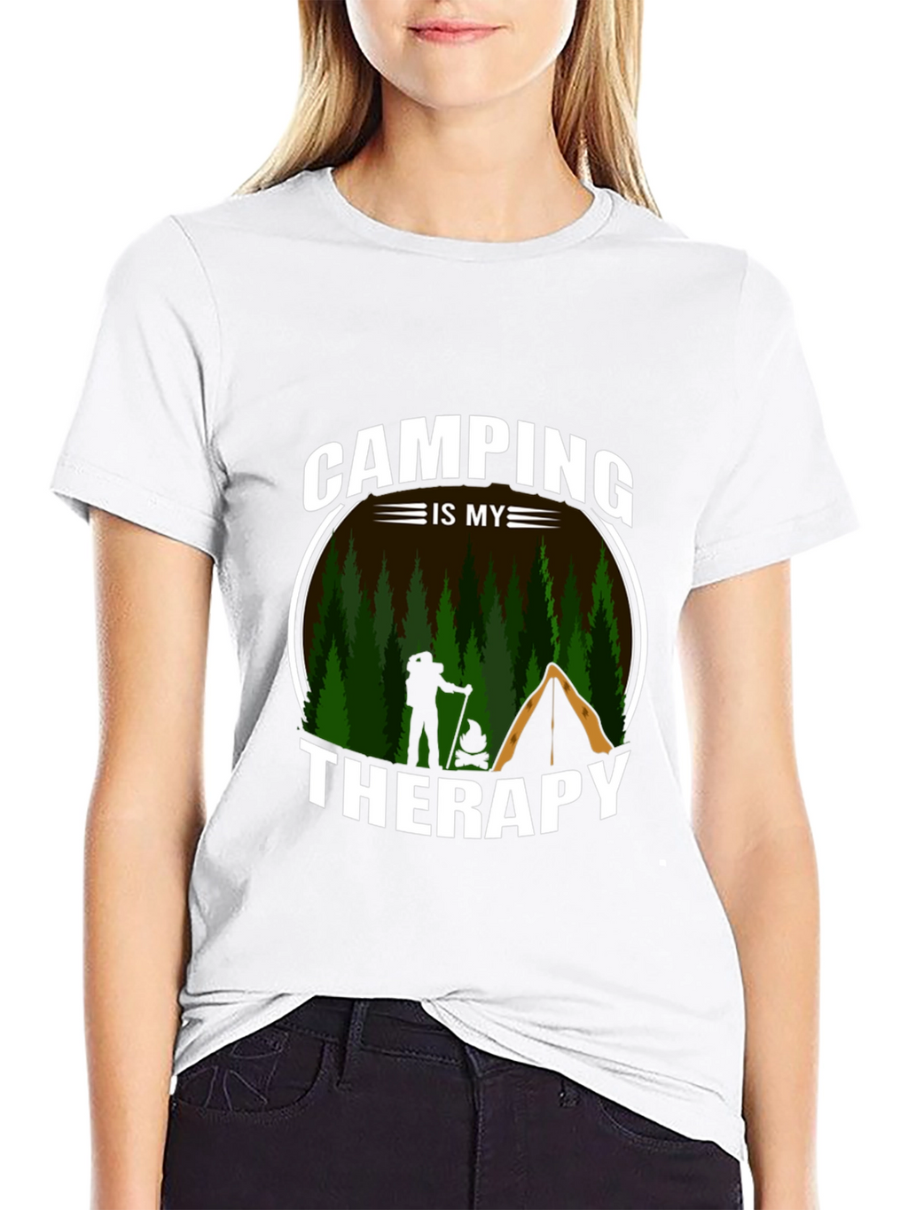 Camping is My Therapy Graphic Tee
