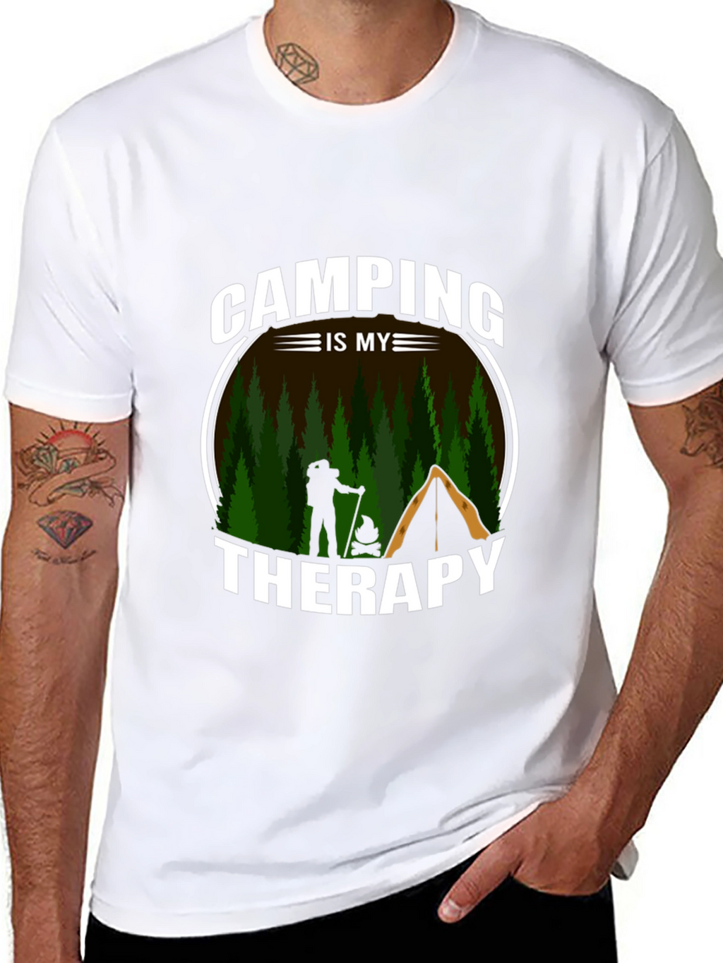 Camping is My Therapy Graphic Tee
