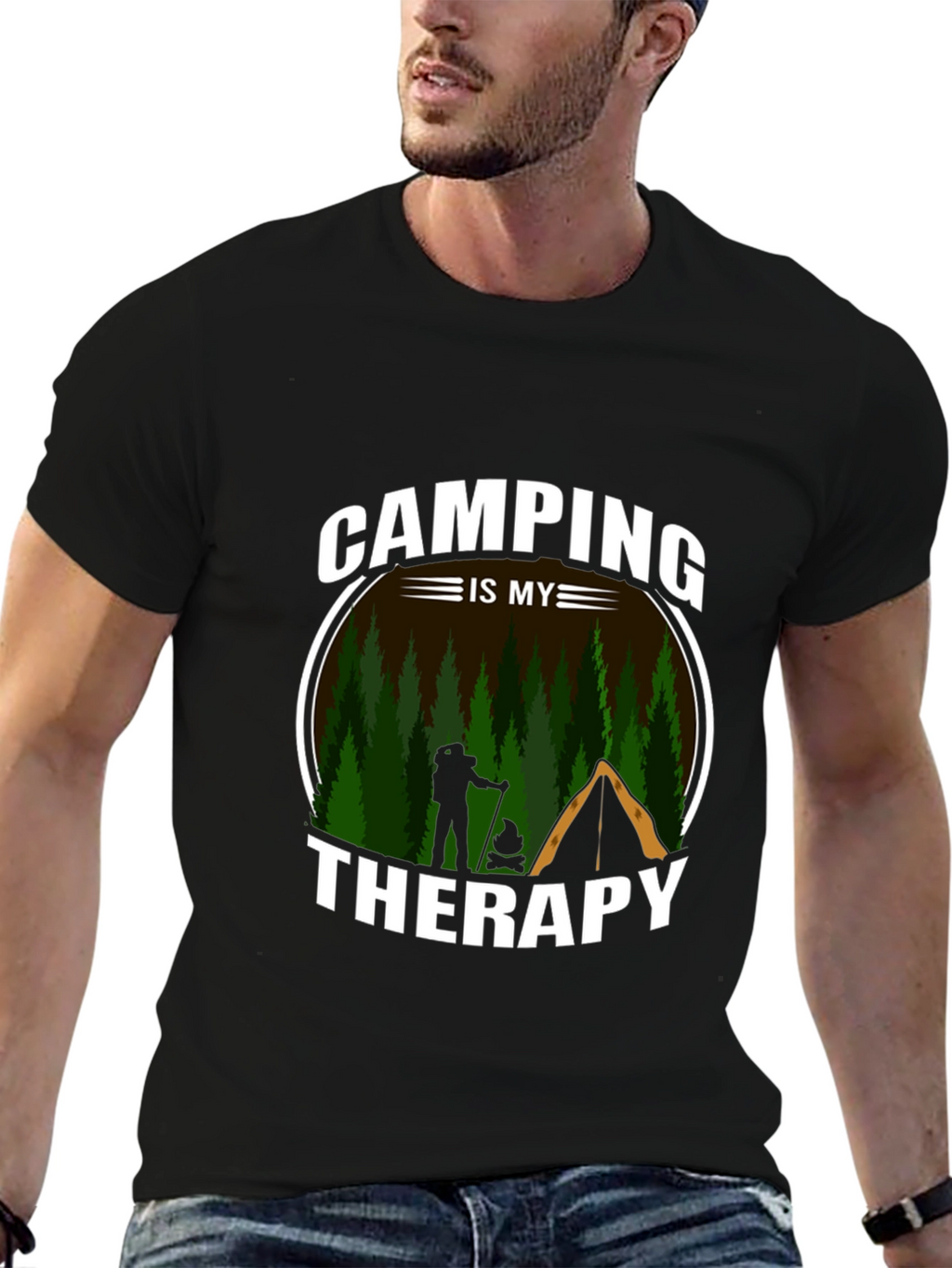 Camping is My Therapy Graphic Tee