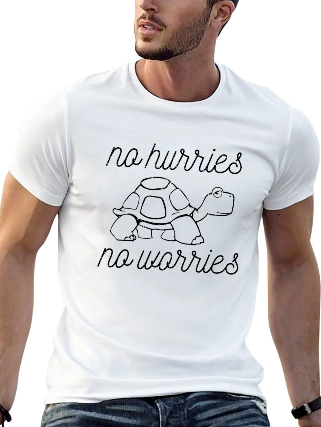No Hurries No Worries Turtle Graphic Tee