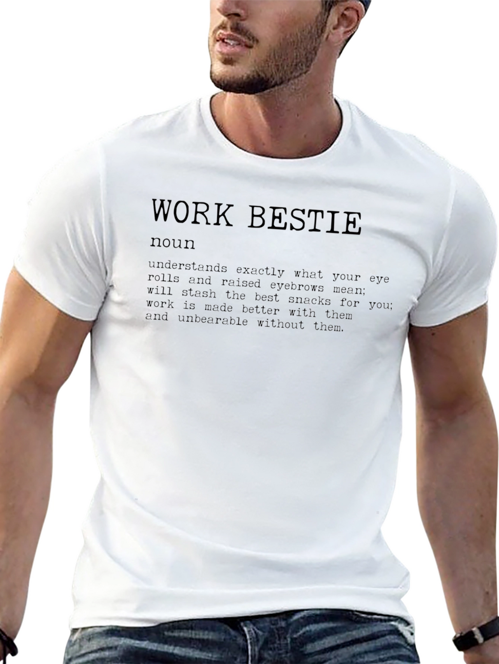 Work Bestie Definition Graphic Tee - Black