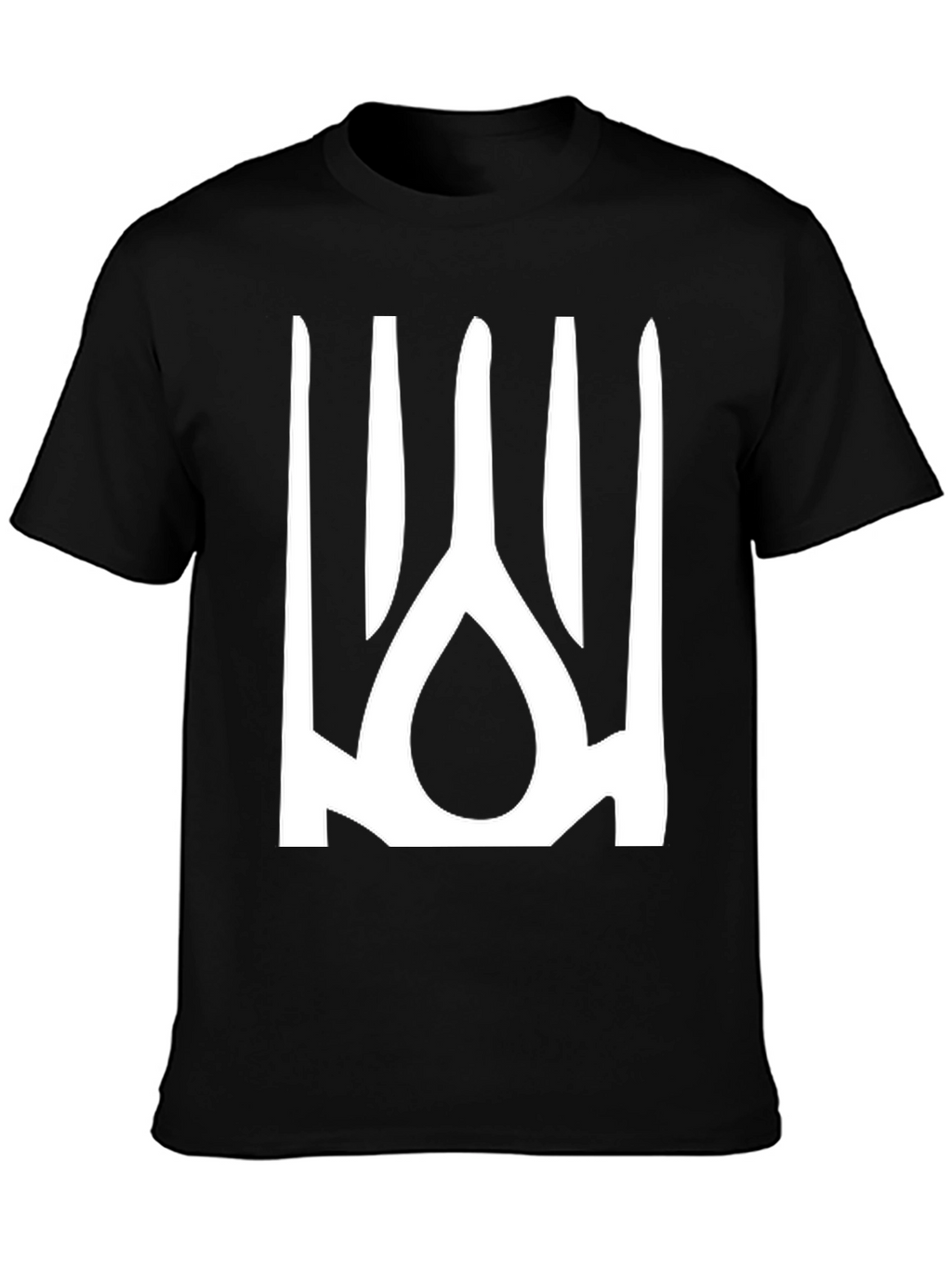 Ukrainian Trident T-Shirt - Black Cotton Blend Tee