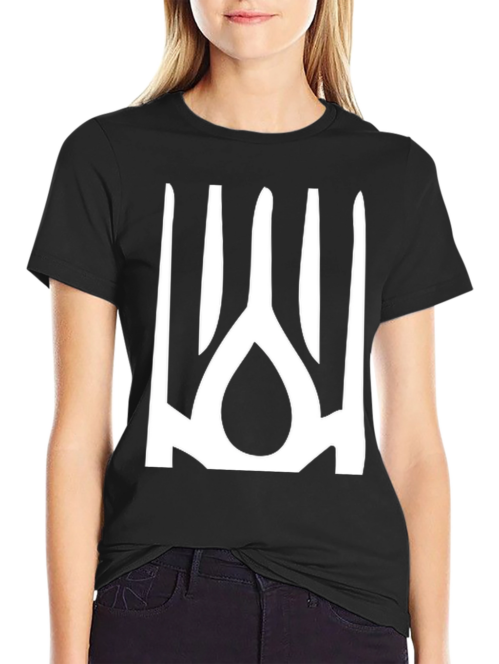 Ukrainian Trident T-Shirt - Black Cotton Blend Tee