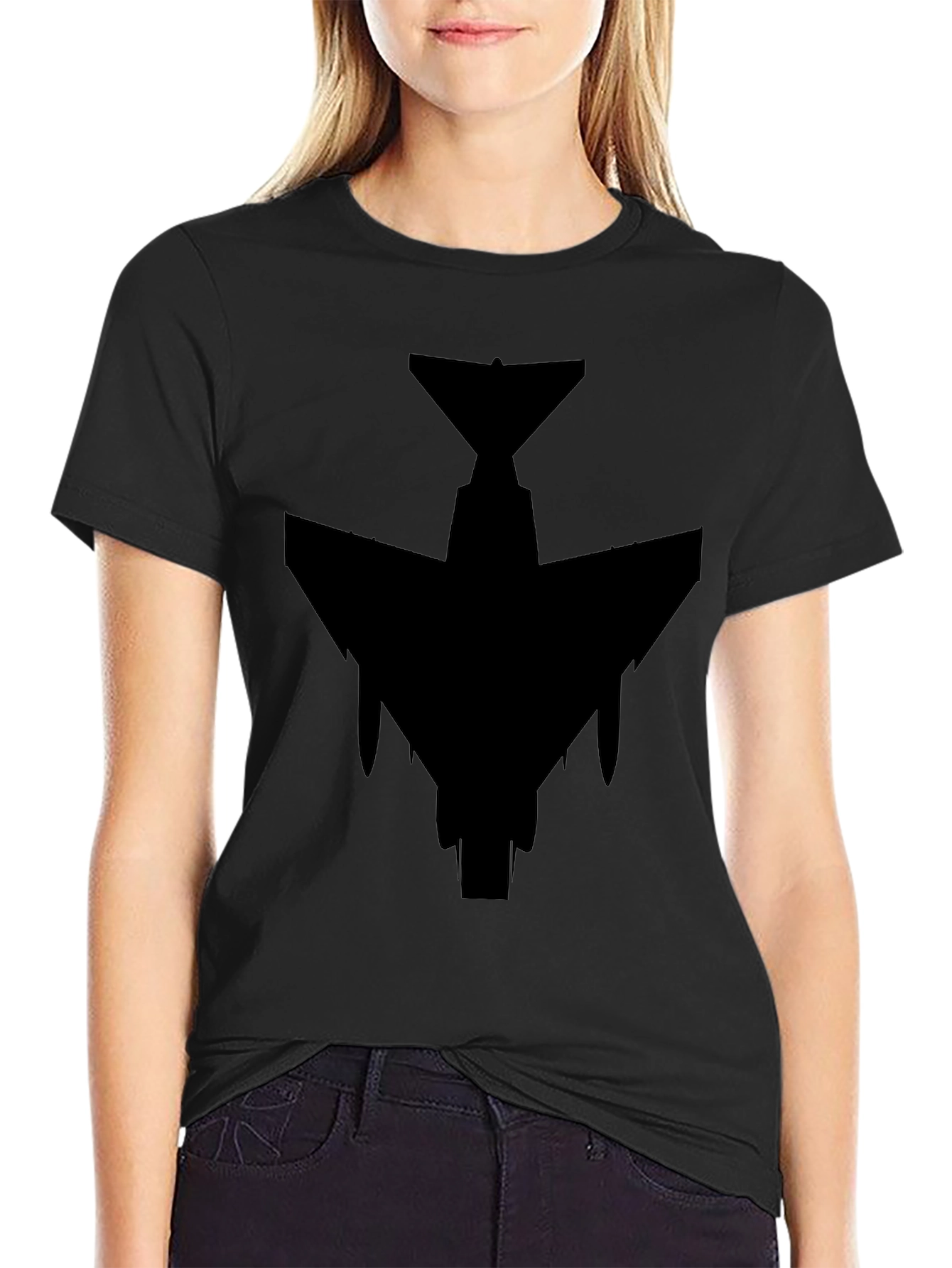 Stealth Jet Black T-Shirt - Military Aviation Style