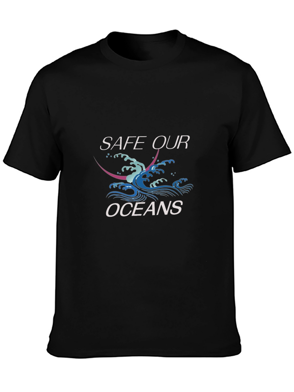 Save Our Oceans Graphic Print Crewneck T-Shirt