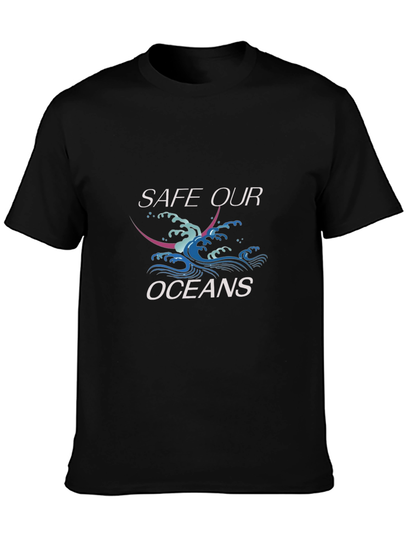 Save Our Oceans Graphic Print Crewneck T-Shirt