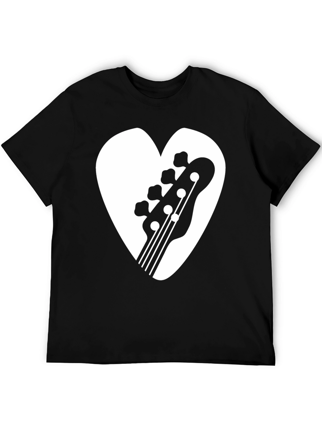 Bass Guitar Heart Graphic Tee - Musicians T-Shirt