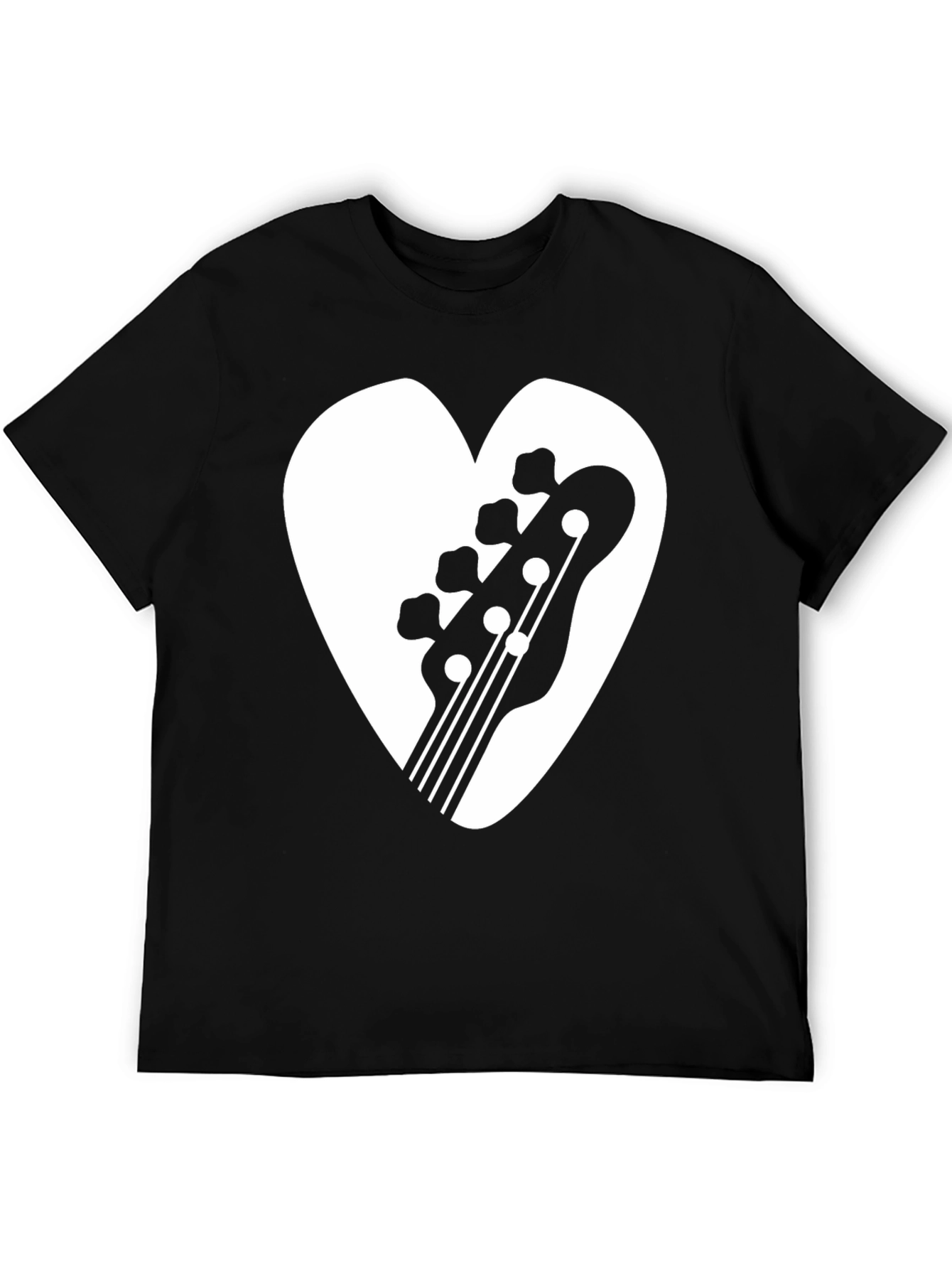 Bass Guitar Heart Graphic Tee - Musicians T-Shirt