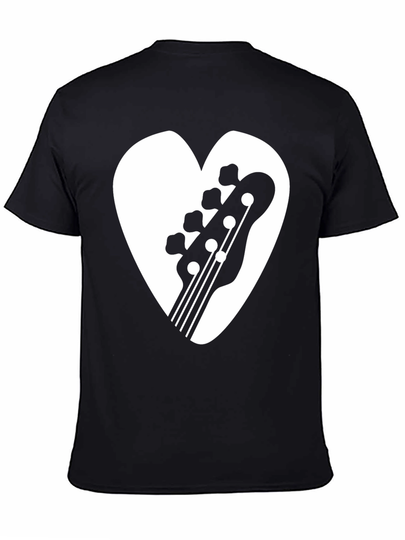Bass Guitar Heart Graphic Tee - Musicians T-Shirt